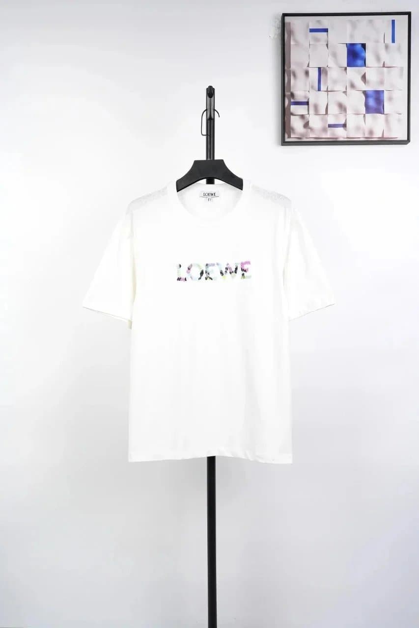 【M】 L渐变字母刺绣短袖