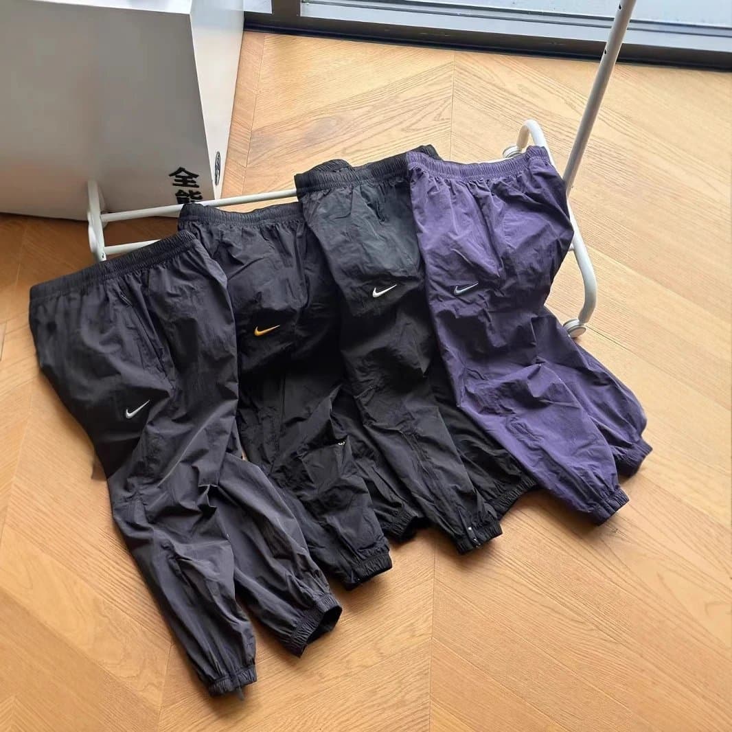 【靖之G】春秋新男士休闲裤印花小勾子字母简约透气长裤