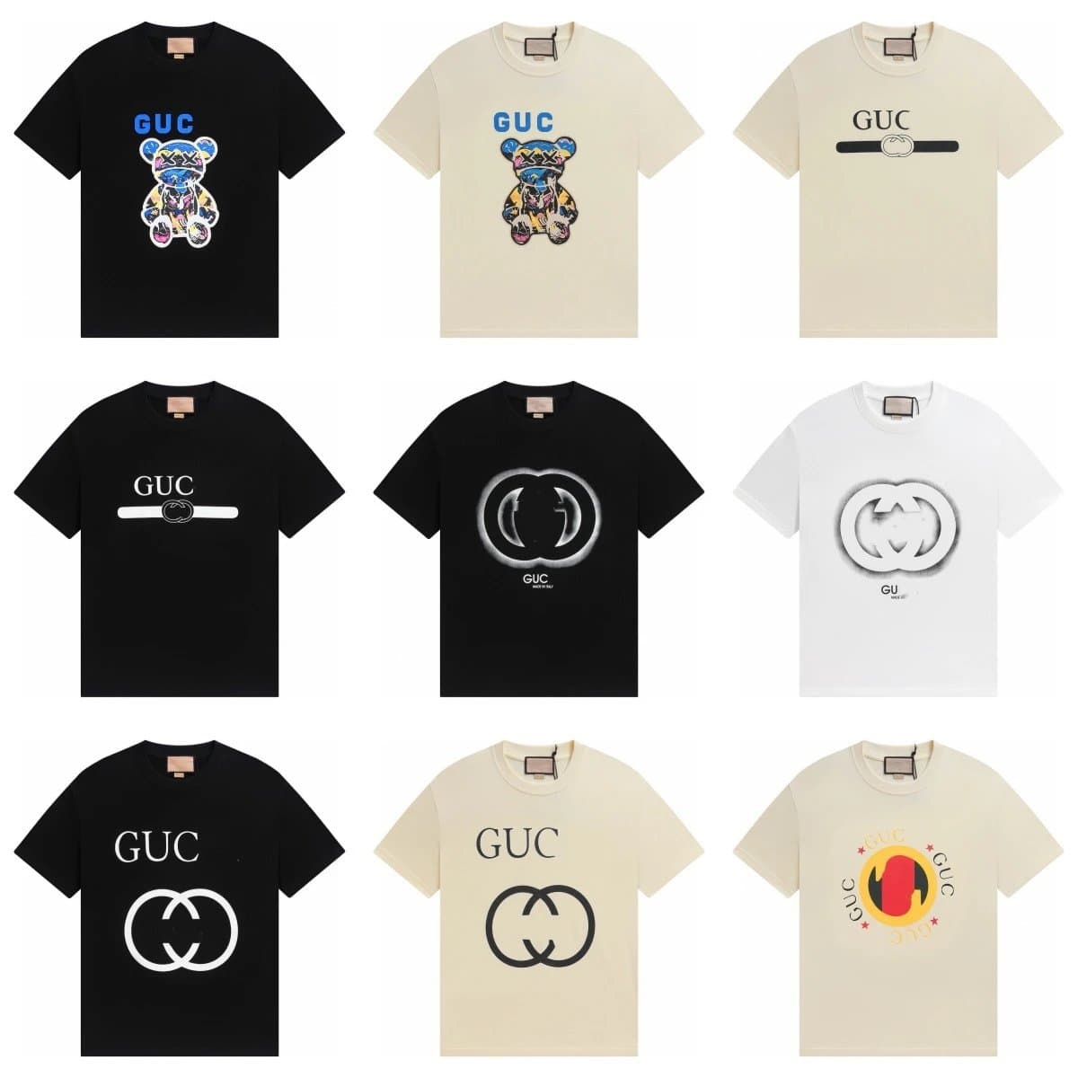 【贝洋G】跨境高版本新款涂鸦字母印花短袖男女同款