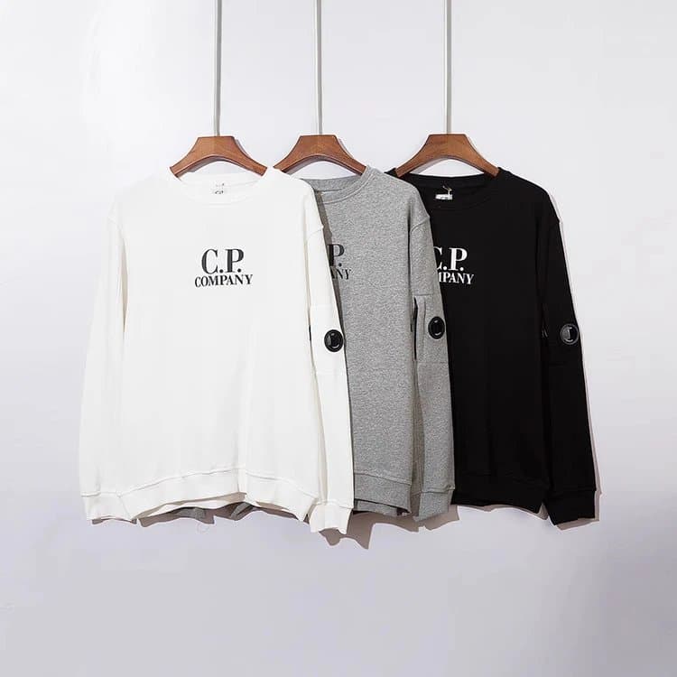 【上九路G】跨境秋季高版本美式侧边镜片字母印花套头圆领卫衣男潮