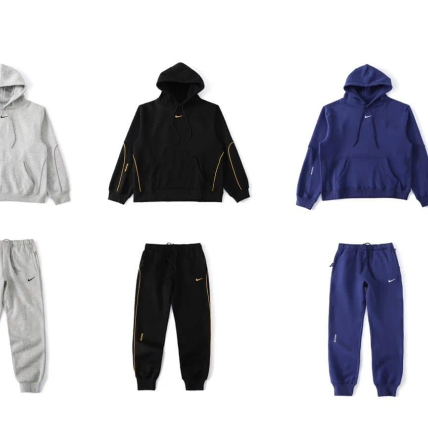 【靖之G】春秋新款海外爆款男士套装反光条情侣运动服