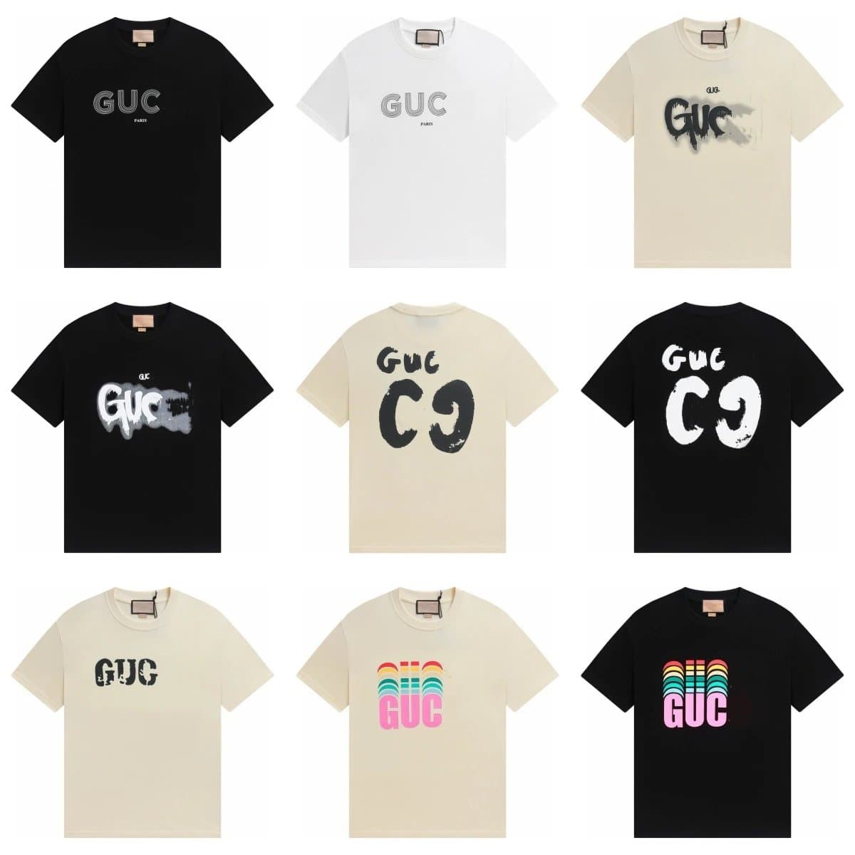 【贝洋G】跨境外贸新款图案字母印花高街男女情侣短袖